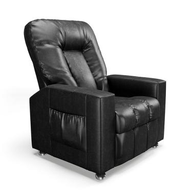 Imagem de Poltrona do Papai Reclinável Para Cinema Sora PU Preto Brilho FH1 - D'Rossi