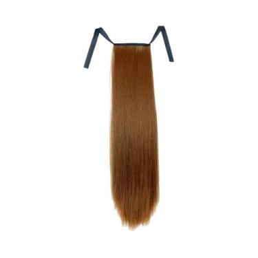 Imagem de Extensão De Cabelo Sintético Rabo De Cavalo Loiro De 32 Polegadas Com 