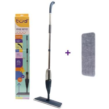 Imagem de Mop Spray Com Gatilho Dispenser 350ml Lavável Cabo Regulável Multiuso 