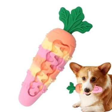 Imagem de Brinquedos para cães para mastigar agressivos, brinquedos para ranger de cenoura - suprimentos para mastigar animais de estimação em ambientes internos e externos, para buscar, viajar, banho