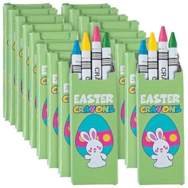 Imagem de Giz de cera pastel para Páscoa – 24 caixas de 4 giz de cera – Artigos básicos de Páscoa e itens de cesta
