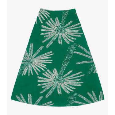 Imagem de Saia Midi Feminina Viscotorcion Rovitex Verde, GG, Verde