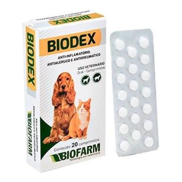 Imagem de Biodex 20 Comprimidos Anti-inflamatório P/ Cães E Gatos