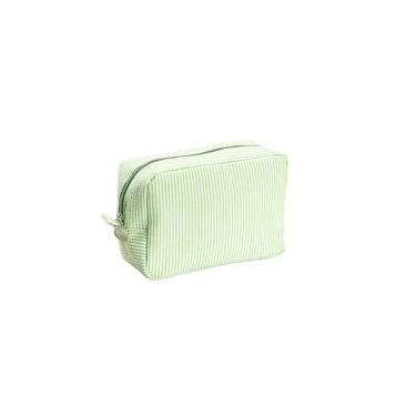 Imagem de Necessaire Básica Listras Verde Claro Único