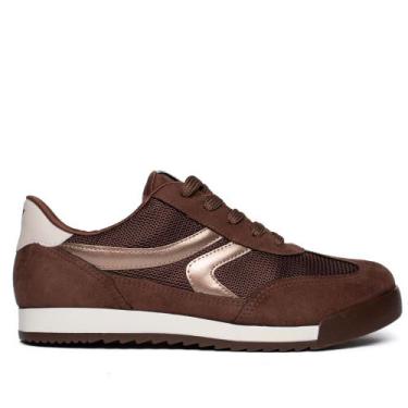 Imagem de Tênis Feminino Via Marte Camurça Flatform Marrom, Marrom, 36