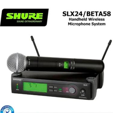 Imagem de Sistema Sem Fio Com Microfone De Mão Slx24/slx4 Beta58 Shure