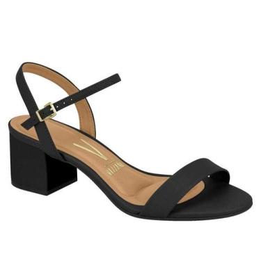 Imagem de Sandália Vizzano Feminina Salto Baixo, Preto, 36