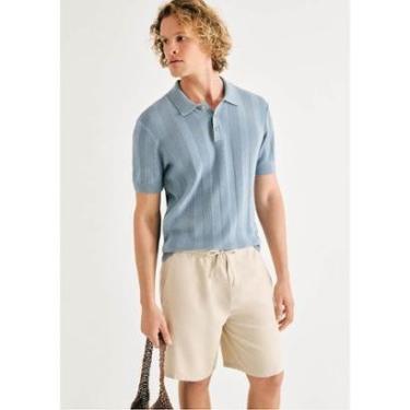 Imagem de Bermuda Masculina Reta Em Sarja Com Linho-Masculino