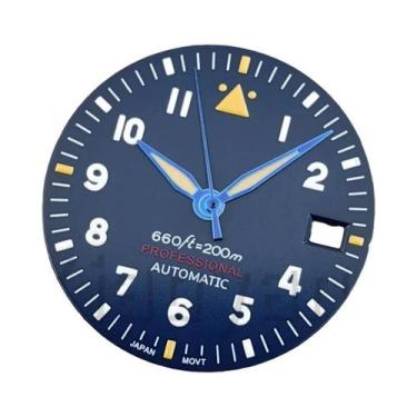 Imagem de Relógio De Mergulho Estilo Piloto Azul 29mm Com Mostrador E Ponteiros 