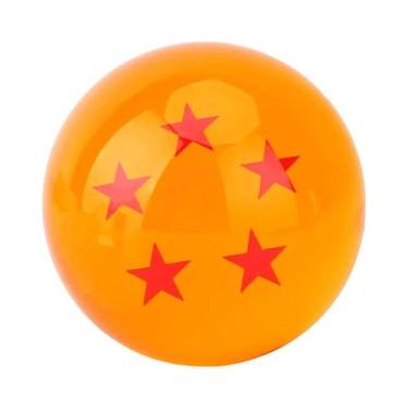 Imagem de Bola De Resina Acrílica Amarela Transparente Com Estrelas 70mm, Bola D