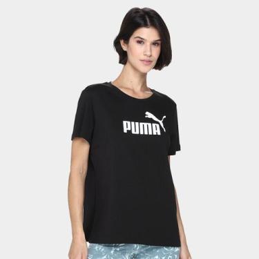 Imagem de Camiseta Puma Logo N. 1 Feminina, Preto, P