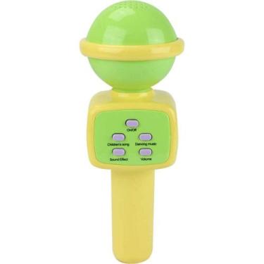 Imagem de Mini microfone karaoke infantil com som e luz bbr - BBR Toys, Amarelo,