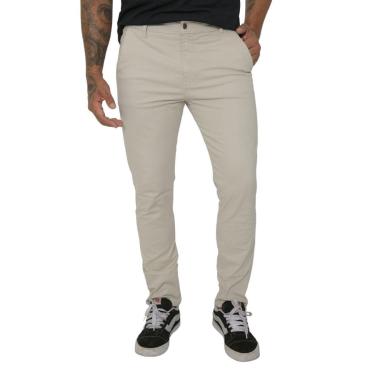 Imagem de Calça Masculina Sarja Bolso Embutido Lycra Esporte Fino-Masculino
