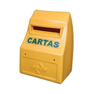 Imagem de Caixa Para Correio Amarela Plastipan 255x180x150mm Com Porta 120mm - C