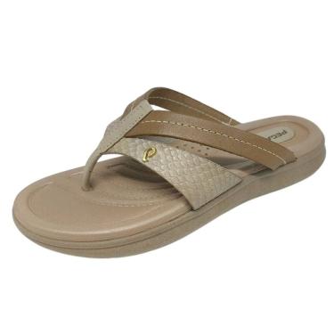 Imagem de Chinelo Feminino em Couro Conforto de Dedo Pegada