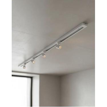Imagem de Trilho Eletrificado 1m + 4 Spots 7w Led Minimalista Bivolt - Bela Home