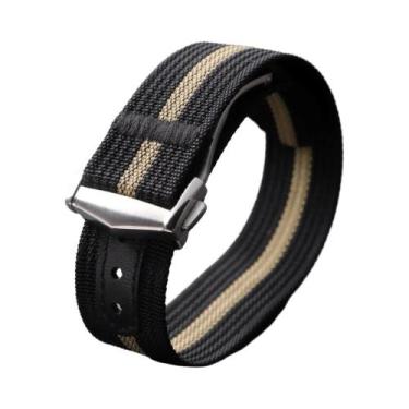 Imagem de Pulseira De Relógio Masculina Esportiva Impermeável De Nylon Canelado 