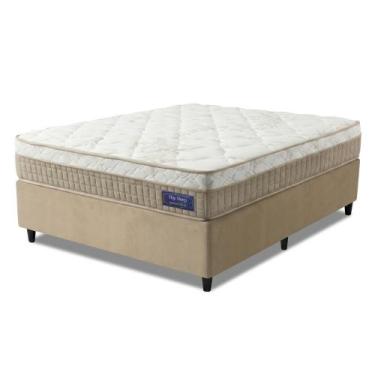 Imagem de Cama Box Desmontável Colchão Queen Molas Ensacadas Euro In Natural Con