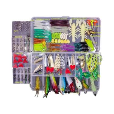 Imagem de Conjunto Grande De Iscas De Pesca Mistas, Kit De Iscas Artificiais Ríg
