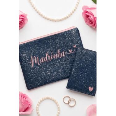 Imagem de Necessaire e Porta Passaporte Madrinha Casamento Viagem - Papilloo, Ma