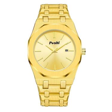 Imagem de Relógio Masculino Poshi 948 à Prova D'água Ouro