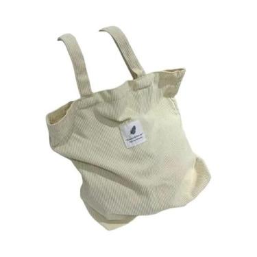 Imagem de Bolsa De Ombro Em Corduroy Para Mulheres, Bolsa Reutilizável Macia JIO