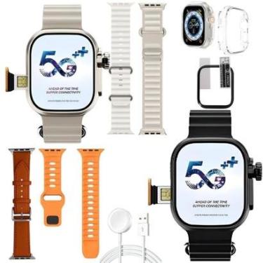 Imagem de Relógio Inteligente Smart Watch Ultra 3 AI 5G Chip Nfc Gps ChatGpt Responde Mensagem Android iOS-Unissex