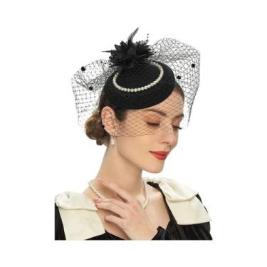 Imagem de Fascinadores Elegantes De Plumas Para Mulheres, Faixas De Cabelo Em Re