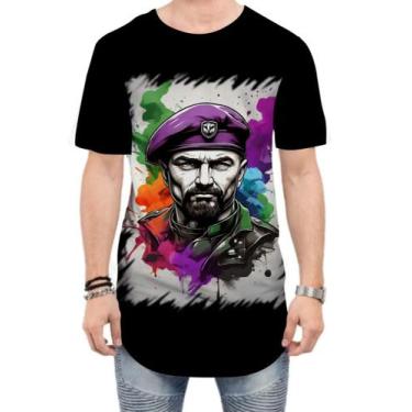 Imagem de Camiseta Longline Boina Roxa Soldado Batalhão 7 - Kasubeck Store, P