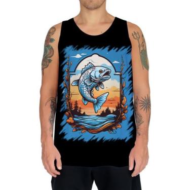 Imagem de Camiseta Regata Pesca Esportiva Peixes Azul Paz 4 - Kasubeck Store®, P