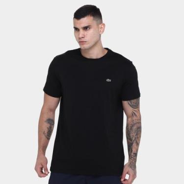 Imagem de Camiseta Lacoste Logo Masculina, Preto, M