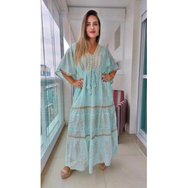 Imagem de Vestido Longo Indiano Linha Luxo Premium Boho Chic c/ Forro-cod.142 - 