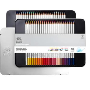Imagem de Lápis de Cor Aquarelável Winsor & Newton Studio Collection 48 Cores