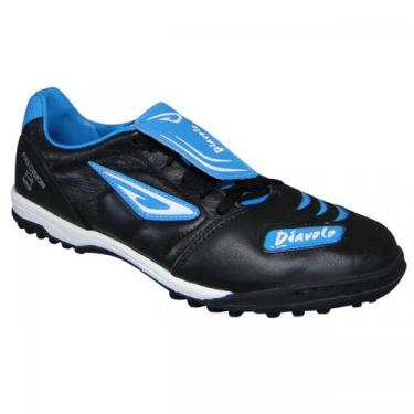 Imagem de Chuteira Society Diavolo Precision HG, 44, Preto, Celeste