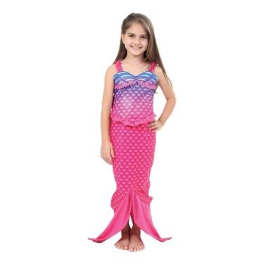 Imagem de Fantasia Sereia Infantil Feminina Com Cauda Rosa - SulAmericana, P