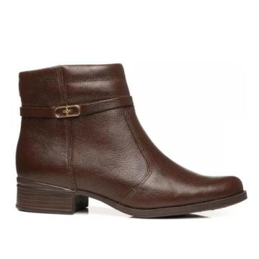 Imagem de Bota Feminina Pegada couro - Marrom, 37