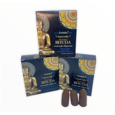 Imagem de Incenso Cascata Goloka Bhuda Ayuvedic Black Flow 2,50 Cm - Lua Mistica