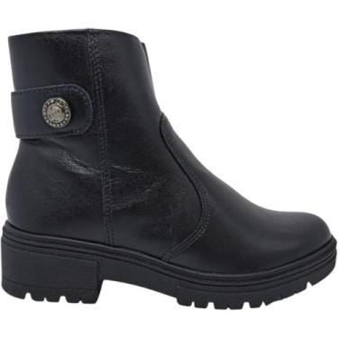 Imagem de Bota Feminina Casual Dia a Dia Passeio Trabalho Inverno em Couro Cano 