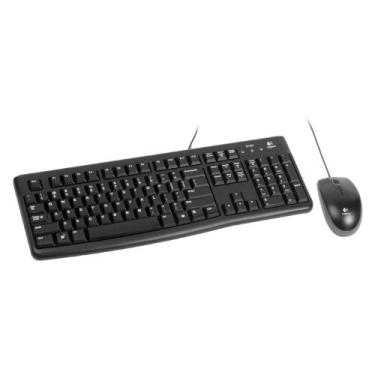 Imagem de Kit Teclado E Mouse Com Fio Logitech Mk120 Preto