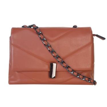 Imagem de Bolsa Feminina Laila Transversal Tiracolo Moda Luxo - KLIZZ, Marrom