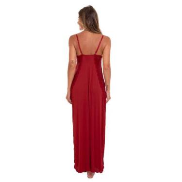 Imagem de Camisola Longa Com Renda Liganete Sepie 2095 Rubi, Rubi, M