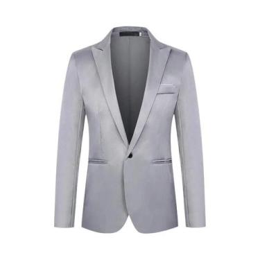 Imagem de Blazer Masculino Slim Fit Antirrugas Sem Necessidade De Passar a Ferro