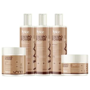 Imagem de Kit Sh, Cond, Gelatina, Máscara e Creme Crespo Apice - Apice Cosmético