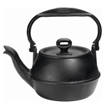 Imagem de Chaleira Artesanal em Ferro Fundido 2L para Água Chá Leite e Chocolate com Alça e Tampa Panela Mineira