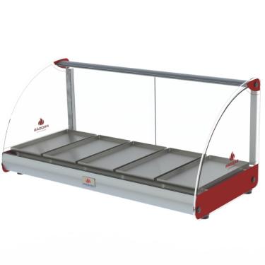 Imagem de Estufa de Aquecimento Curva para Alimentos PRV-05E 5 Bandejas 500W 220V Vermelho Progás