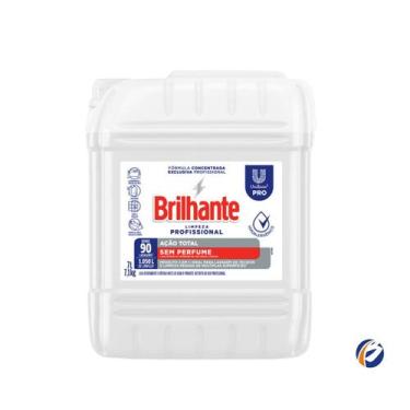 Imagem de Lava Roupas Líquido Brilhante 7L Ação Total Sem Perfume Hipoalergênico