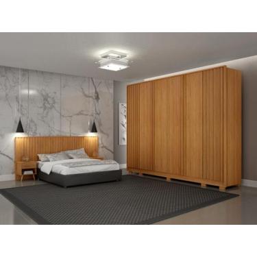 Imagem de Dormitório Casal Ripado 2Pçs 6 Portas Firenze - Arbo Design