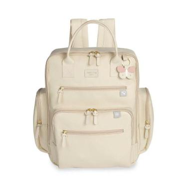Imagem de Mochila de Maternidade MasterBag Urban Borboleta Bege, Creme