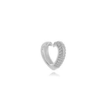 Imagem de Piercing Coração Cravejado em Ródio Branco - Joia Elegante - VIDIÈ
