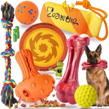 Imagem de Brinquedo para Cães Zeaxuie - Pacote com 12 Unidades para Mastigadores